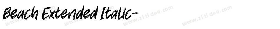 Beach Extended Italic字体转换